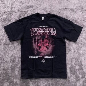 Los Angeles Apparel Dystopia Athletic Club Graphic T-Shirt Black Small NEW